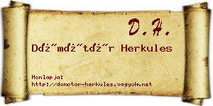 Dömötör Herkules névjegykártya